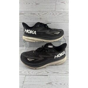Hoka One One Clifton 9 1132211 BWHT Black White 7.5D Women's Running Shoes #874